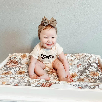 Newborn Change Table Covers Baby Diaper Changing Pad Cover Printing Design Breathable Soft Reusable Diaper Changing Mat Cover