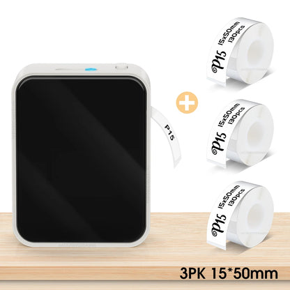 Wireless Bluetooth Label Printer Portable Thermal Printer Marklife P15 Inkless Labeling Machine Mini Label Maker P15 Sticker