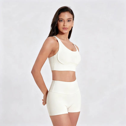 2 Piece Yoga Clothes Women's Tracksuit Athletic Wear Fitness Suit Gym Workout Push Up Clothes Sports Bra Yoga Shorts Suit
