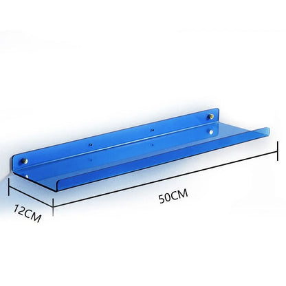 Acrylic Wall Storage Rack - No Drill Bathroom  Kitchen Organizer with Strong Adhesive