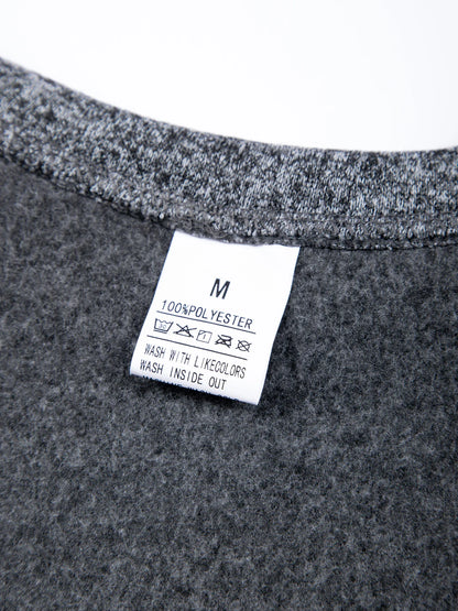 New Men's Sweater Spring Autumn Round Neck Long Sleeve Pullover Casual Sports Sweatshirt High Quality Solid Color Fleece Coat