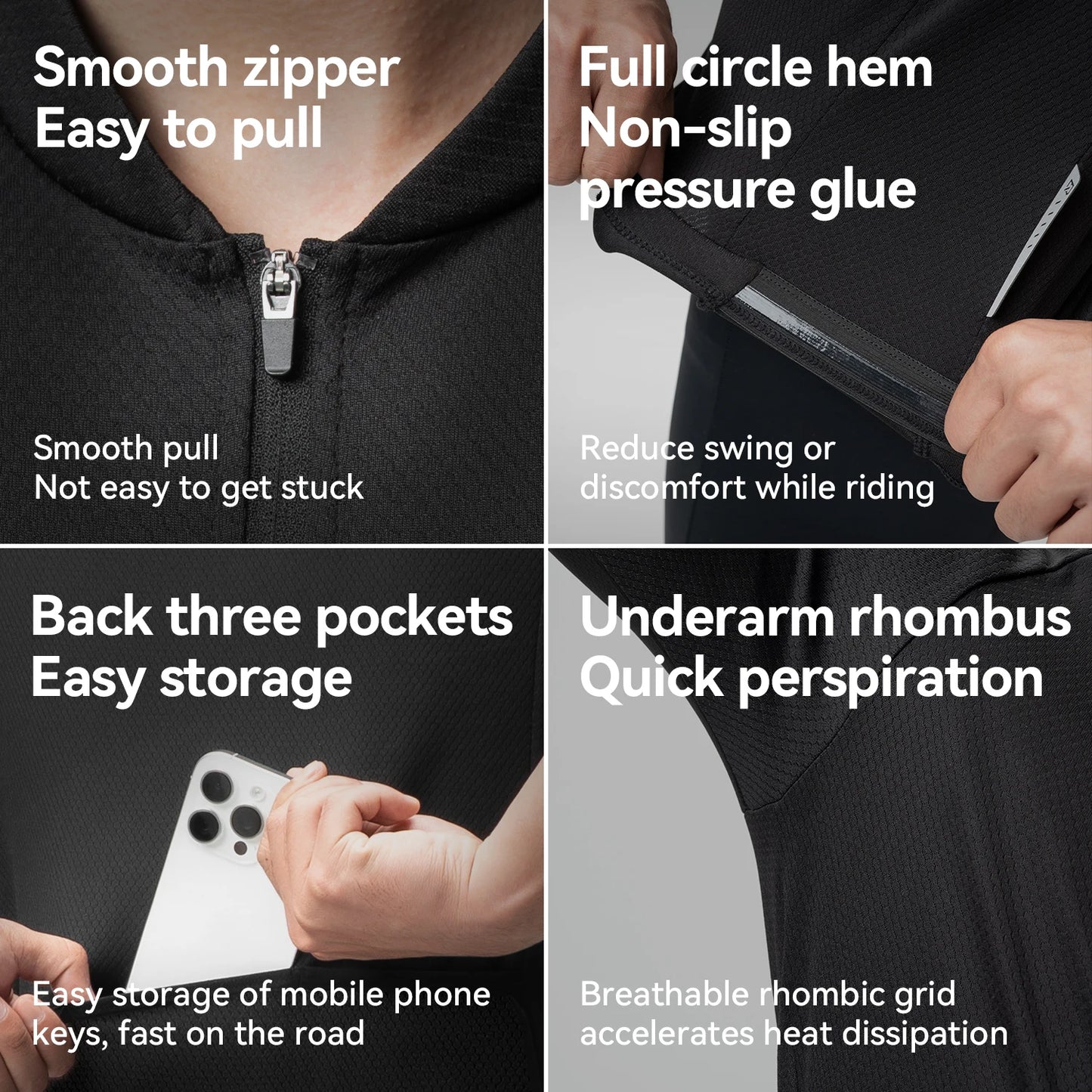 Men's Cycling Polo Jersey – Lightweight Half-Zip Short-Sleeve Top