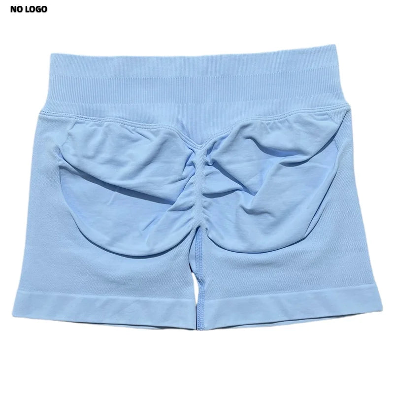 Women Sports Shorts - Low Waist Elastic Band Gym Biker Scrunch Fitness 4.5''