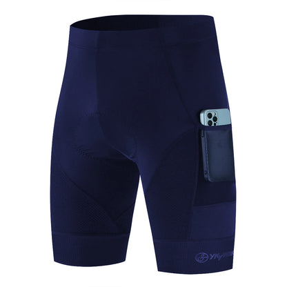 YKYWBIKE Sports Padded Bike Shorts for Men Cycling Bicycle Shorts Comfortable Road Biking Pants 2 Pocket Tights Slim Fit
