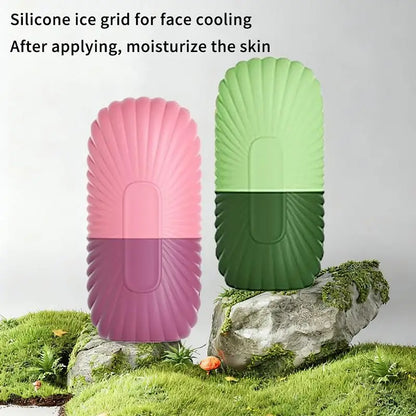 Ice Ball Facial Massage Tray with Silicone Mold, Face Lifting Contouring Ice Roller, Eye Care Pore Shrinking Beauty Tool