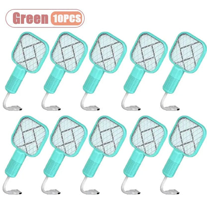 1-10PCS Portable Mosquito Killer Electric Fly Swatter Night Light Function USB Charging Insect Trap for Home Bedroom Patio