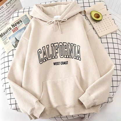 Streetwear Los Angeles California Letter Print Hoodies Spring Casual Hoodies Sweatshirts Men Women Hoodie Sweatshirt