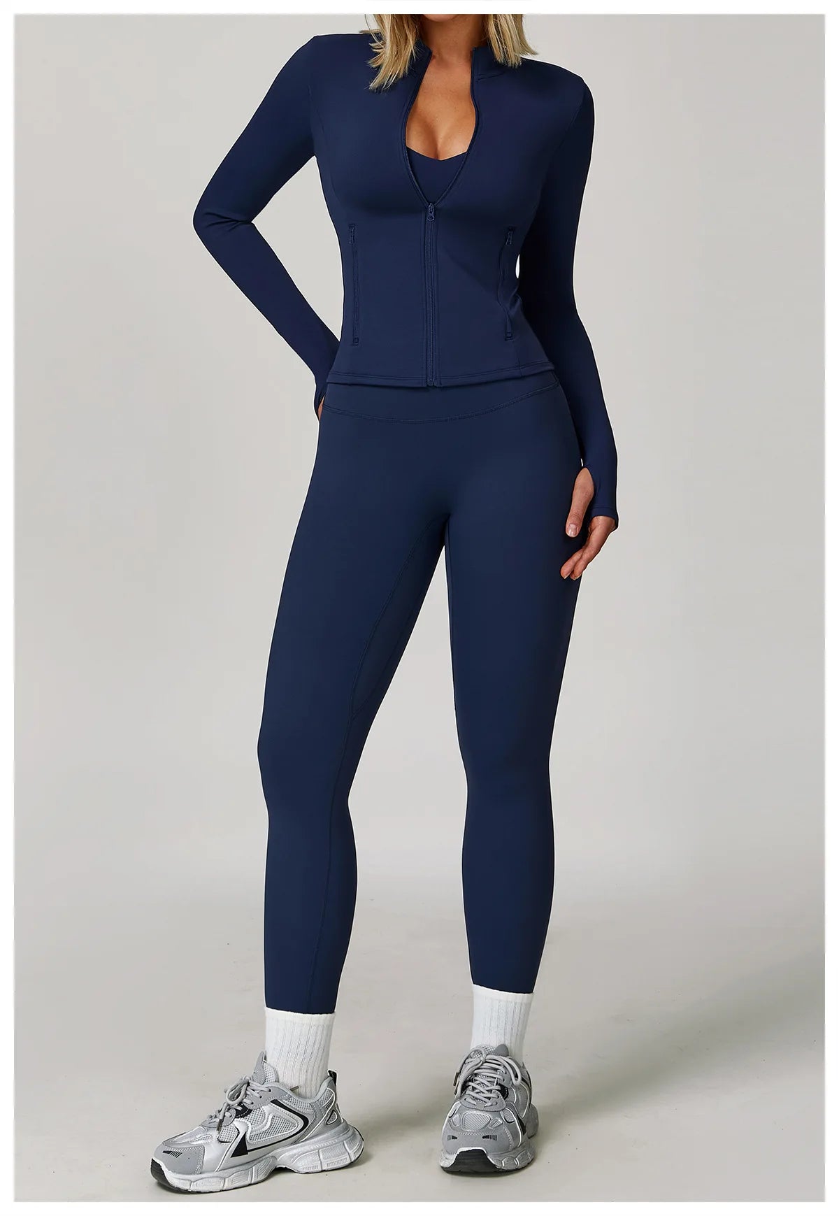 Women Yoga Sports Set - Running Fitness Outfit with Super Elastic, Breathable Gym Tracksuit