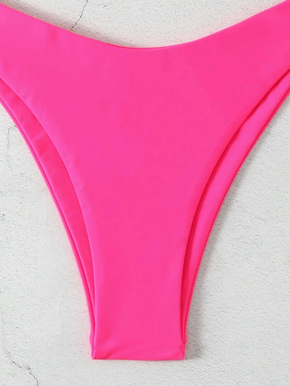 Sexy Bikini Set - Women's Swimwear Two Piece Halter Neck Micro Bikini Swimsuit