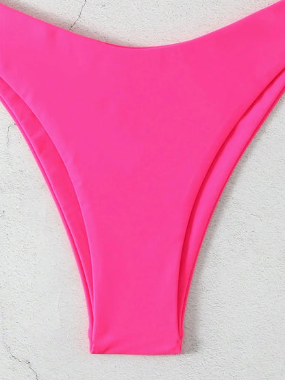 Sexy Bikini Set - Women's Swimwear Two Piece Halter Neck Micro Bikini Swimsuit