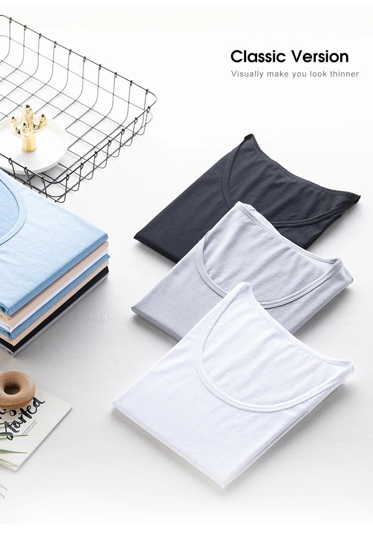 Women's V-Neck T-Shirt – Silk-Linen-Cotton Solid Summer Tee
