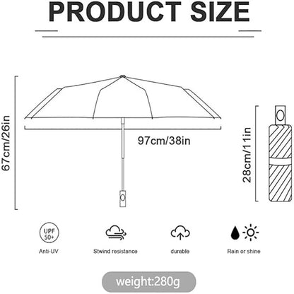 The portable automatic umbrella is sturdy and durable, suitable for various weather conditions zwq
