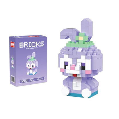 Disney 214 style Winnie LinaBell StellaLou Building Blocks Princess Cartoon Figrues Bricks Children's Assembly Toys Model Gift