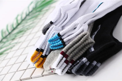 5 Pairs/Lot Spring Summer Men's Socks Breathable Ankle Cotton Sport Socks Mesh Casual Athletic Thin Short Sokken Size 38-48