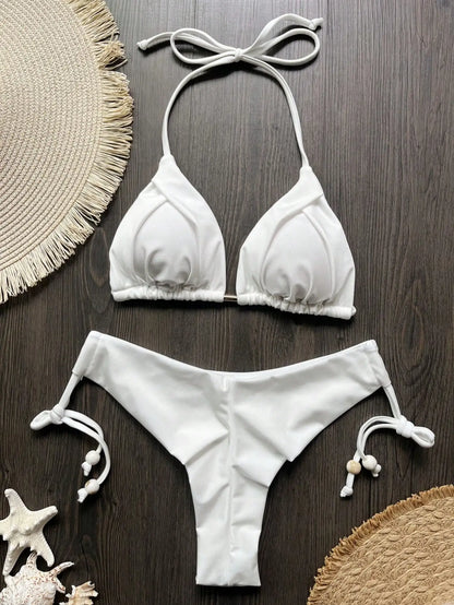 Triangle Bathing Suit - Brazilian Bikinis Two Piece Bikini Push Up Swimsuit Low Waist