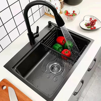 High-End Kitchen Sink Drain Rack - Nano Drying Basket for Tableware  Vegetables - ZOOMNSTORE