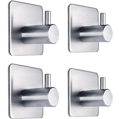 Heavy-Duty Self-Adhesive Towel Rack - Waterproof 304 Stainless Steel No Drilling Required - ZOOMNSTORE