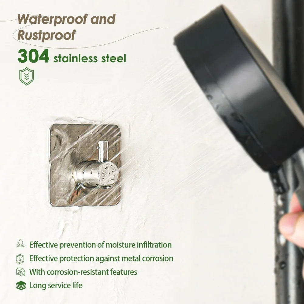 Heavy-Duty Self-Adhesive Towel Rack - Waterproof 304 Stainless Steel No Drilling Required - ZOOMNSTORE