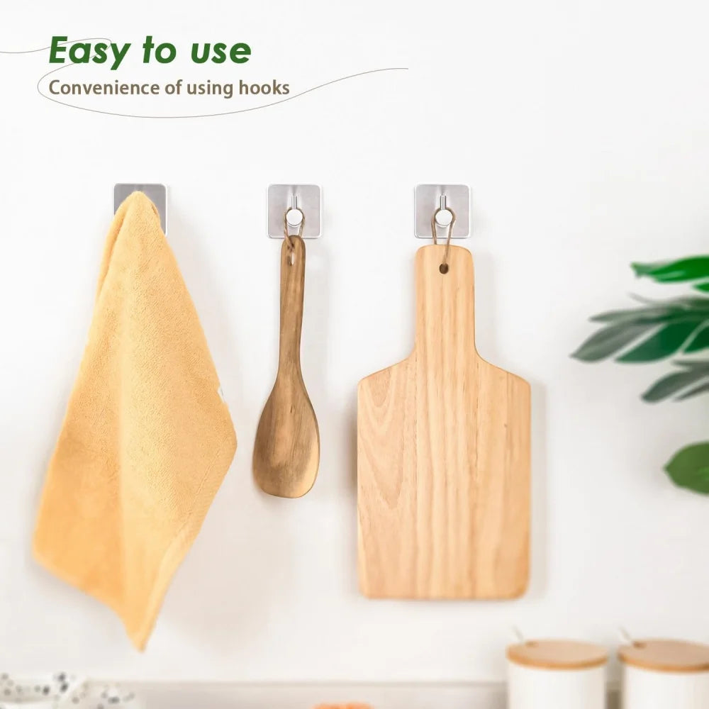 Heavy-Duty Self-Adhesive Towel Rack - Waterproof 304 Stainless Steel No Drilling Required - ZOOMNSTORE