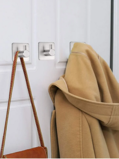 Heavy-Duty Self-Adhesive Towel Rack - Waterproof 304 Stainless Steel No Drilling Required - ZOOMNSTORE