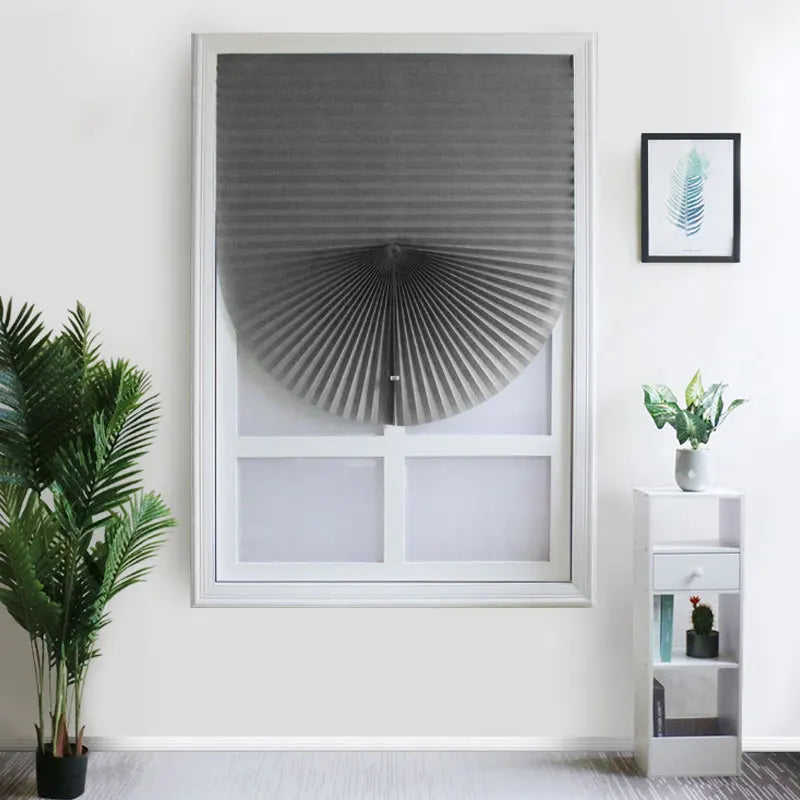 1PC Self-Adhesive Non-Woven Pleated Blinds Folding Curtains For Kitchen Balcony Shades Home Blackout Blinds For Windows Decor - ZOOMNSTORE