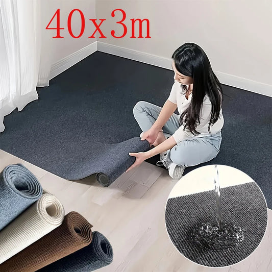 Solid Color Self-Adhesive Rug - 40cm x 3m Bathroom  Home Decor Carpet - ZOOMNSTORE