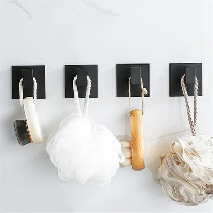 Self-Adhesive Wall Hooks - Strong Key and Towel Holders for Kitchen and Bathroom - ZOOMNSTORE