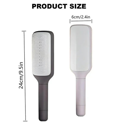 Self Cleaning Hair Brush - Telescopic Massage Comb with Rotating Handle & Air Cushion - ZOOMNSTORE