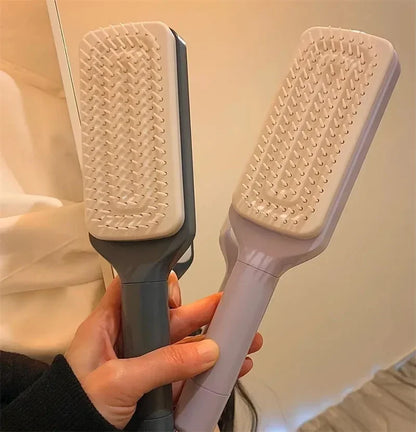 Self Cleaning Hair Brush - Telescopic Massage Comb with Rotating Handle & Air Cushion - ZOOMNSTORE