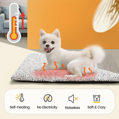Self-Heating Pet Mat - Soft Aluminum Dog  Cat Bed for Small to Medium Pets - ZOOMNSTORE