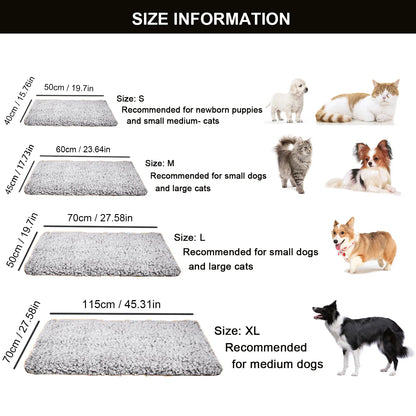 Self-Heating Pet Mat - Soft Aluminum Dog  Cat Bed for Small to Medium Pets - ZOOMNSTORE