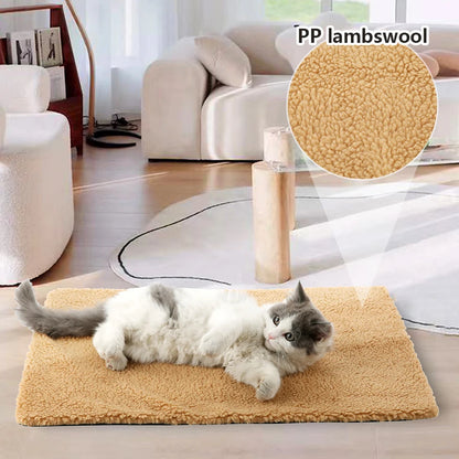 Self-Heating Pet Mat - Soft Aluminum Dog  Cat Bed for Small to Medium Pets - ZOOMNSTORE