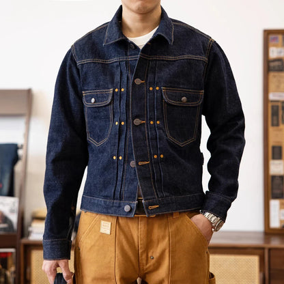 Red Tornado 11MJ Selvedge Denim Jacket Men's Rugged Wear Unlined Western Jean Outerwear - ZOOMNSTORE
