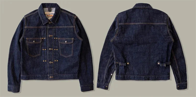 Red Tornado 11MJ Selvedge Denim Jacket Men's Rugged Wear Unlined Western Jean Outerwear - ZOOMNSTORE