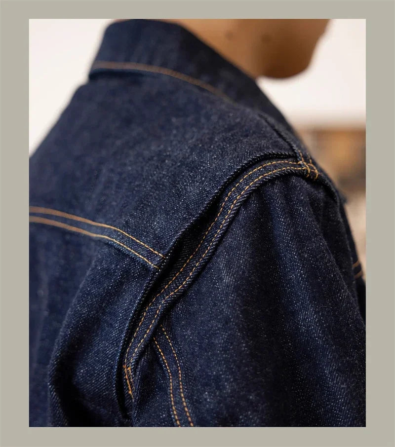 Red Tornado 11MJ Selvedge Denim Jacket Men's Rugged Wear Unlined Western Jean Outerwear - ZOOMNSTORE