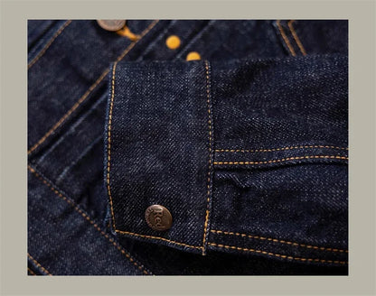 Red Tornado 11MJ Selvedge Denim Jacket Men's Rugged Wear Unlined Western Jean Outerwear - ZOOMNSTORE