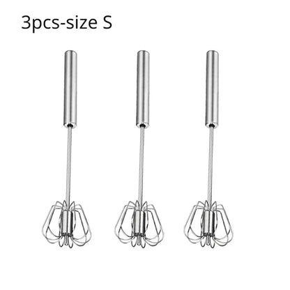 Semi Automatic Egg Beater - Stainless Steel Whisk & Manual Hand Mixer for Kitchen - ZOOMNSTORE