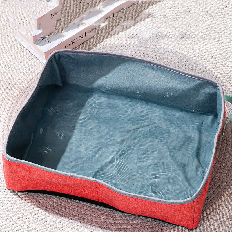 Semi Enclosed Portable Cat Litter Box - Waterproof Foldable Pet Toilet - ZOOMNSTORE