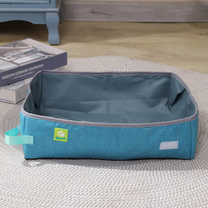 Semi Enclosed Portable Cat Litter Box - Waterproof Foldable Pet Toilet - ZOOMNSTORE