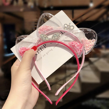 Sequin Cat Ears Headband - Cute Girls Hair Accessory - ZOOMNSTORE