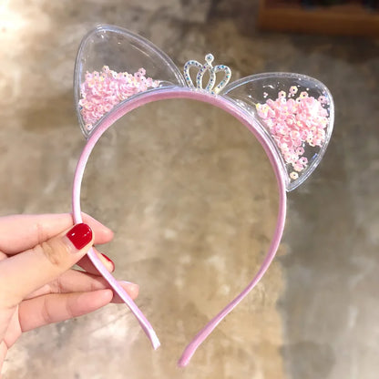 Sequin Cat Ears Headband - Cute Girls Hair Accessory - ZOOMNSTORE