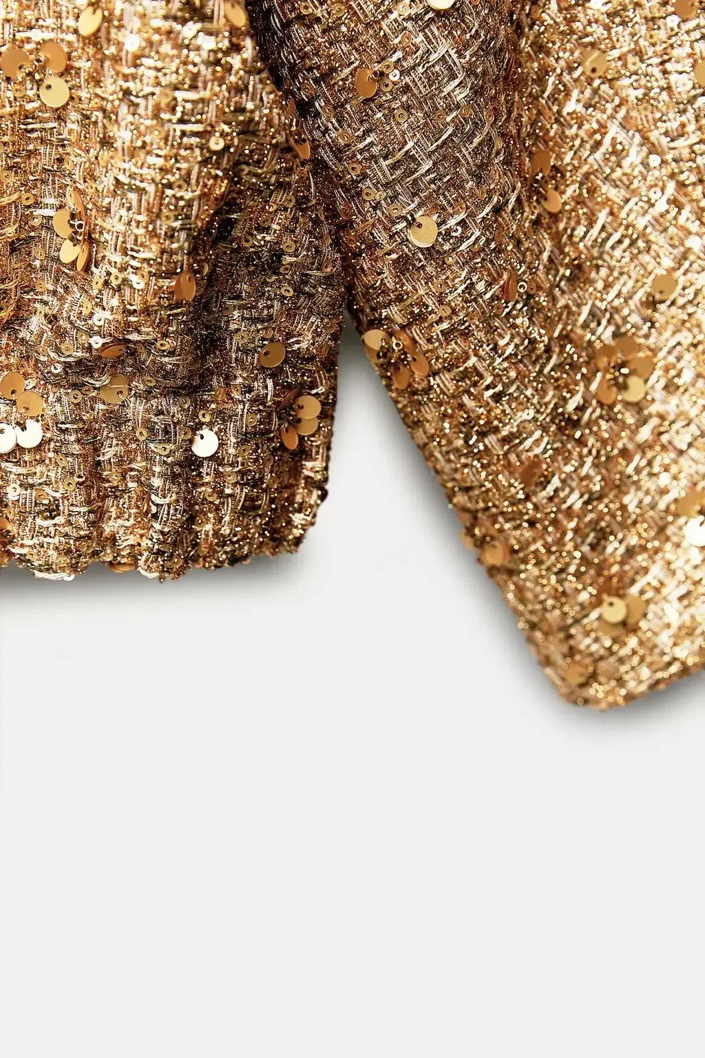 Suninheart Women's Sequined Bomber Jacket Fall O Neck Long Sleeve Gold Sequins Jacket Coat Female Glitter Chic Outerwear - ZOOMNSTORE