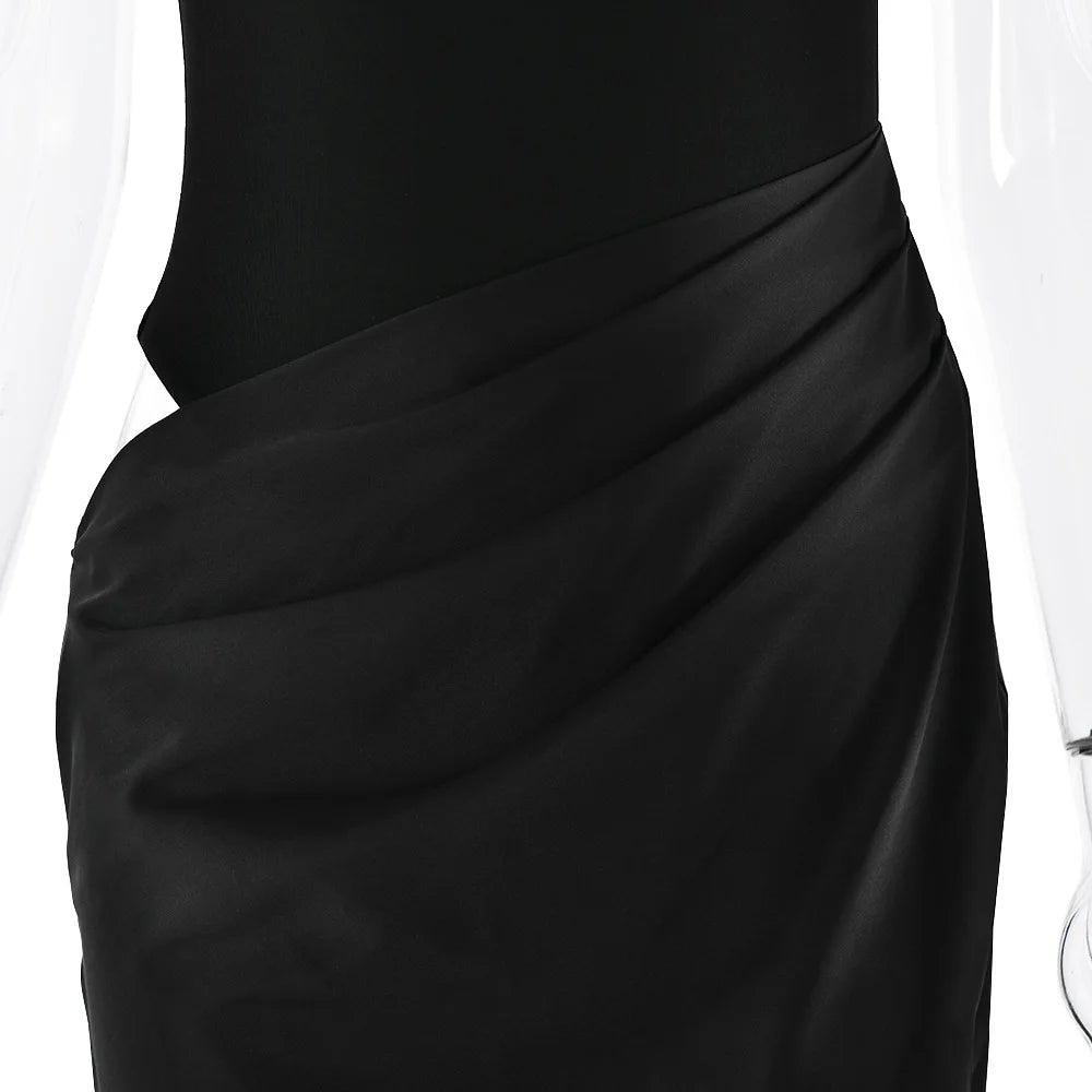Sexy Black Maxi Dress - Women's Sleeveless High Waist Sheath Evening Gown - ZOOMNSTORE