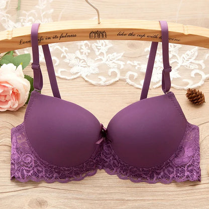 Sexy Lingerie Push Up Bra Top Chest Lace Bra Student Small Chest Bra Sexy Underwear Brassiere 34 36 38 Women Bra Lingerie - ZOOMNSTORE