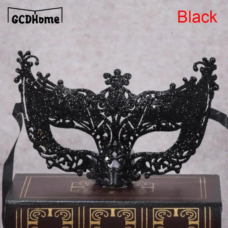 New Silver Black Sexy Ladies Masquerade Ball Mask Venetian Party Eye Mask Lace Up Carnival Fancy Dress Costume Sexy Party Decor - ZOOMNSTORE