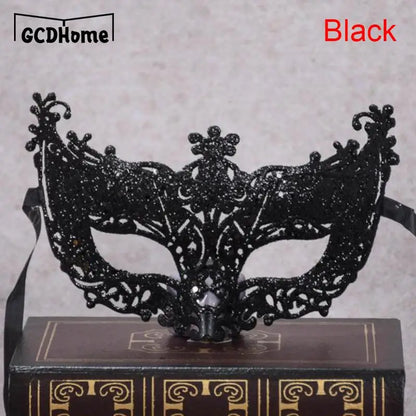 New Silver Black Sexy Ladies Masquerade Ball Mask Venetian Party Eye Mask Lace Up Carnival Fancy Dress Costume Sexy Party Decor - ZOOMNSTORE
