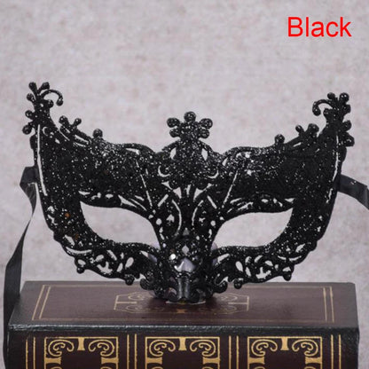 New Silver Black Sexy Ladies Masquerade Ball Mask Venetian Party Eye Mask Lace Up Carnival Fancy Dress Costume Sexy Party Decor - ZOOMNSTORE