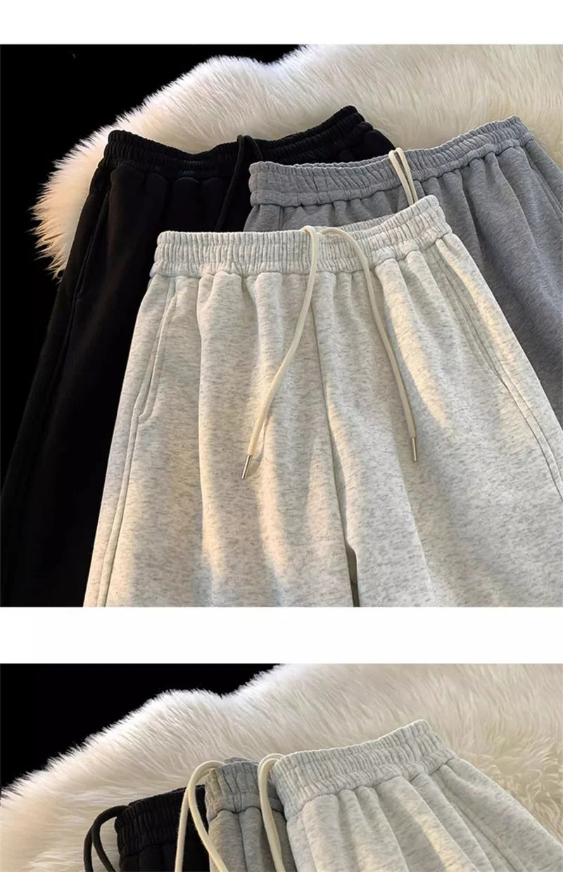Heavy Duty Sweatpants for Men's Spring and Autumn 2025 New Trend Loose Straight Drawstring Casual Sports Pants
