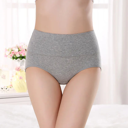 4Pcs/Lot High Waist Panties Women Underwear Cotton Shapers Body Slimming Plus Size Briefs Underpants Female Sexy Lingerie Shorts