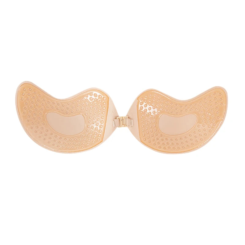 Invisible Push Up Bra - Strapless Backless Seamless Front Closure Wireless Sticky Silicone Bra